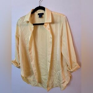 yellow button down